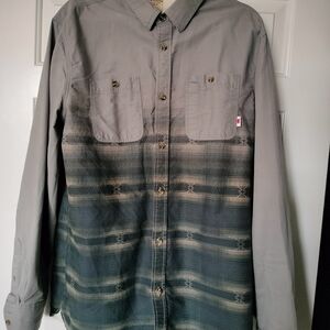 Vans Gray and Black Patterned Men's Shirt